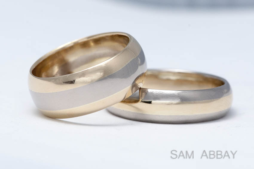 850 Stripe Wedding Rings Same Sex Gay 